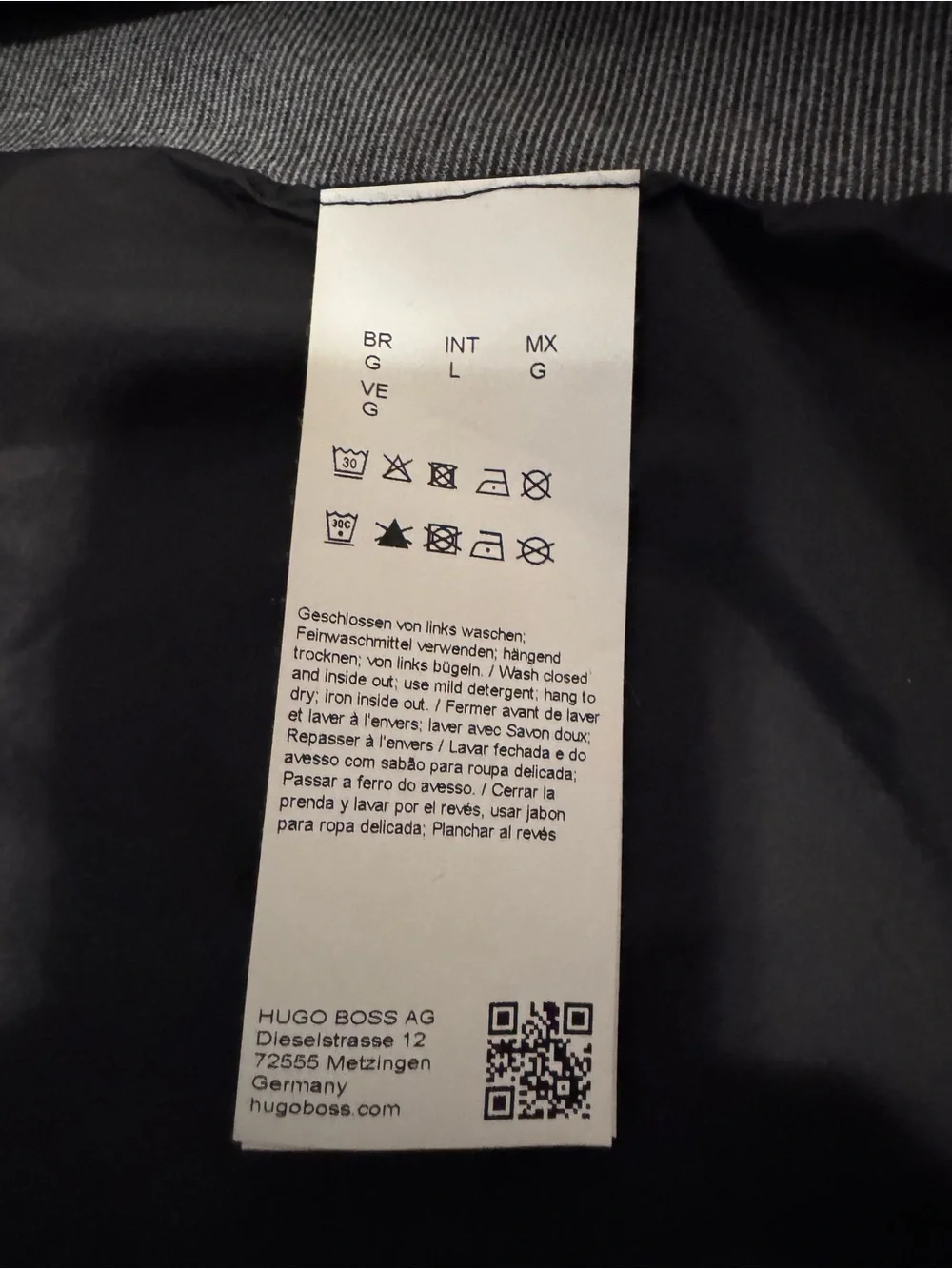 Hugo Boss Black & Gray Glen Plaid Zip Bomber Jacket